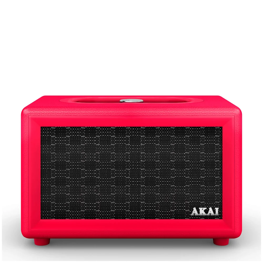 Haut-Parleur Bluetooth Akai Retro (2 x 20W) - Rouge Image 1