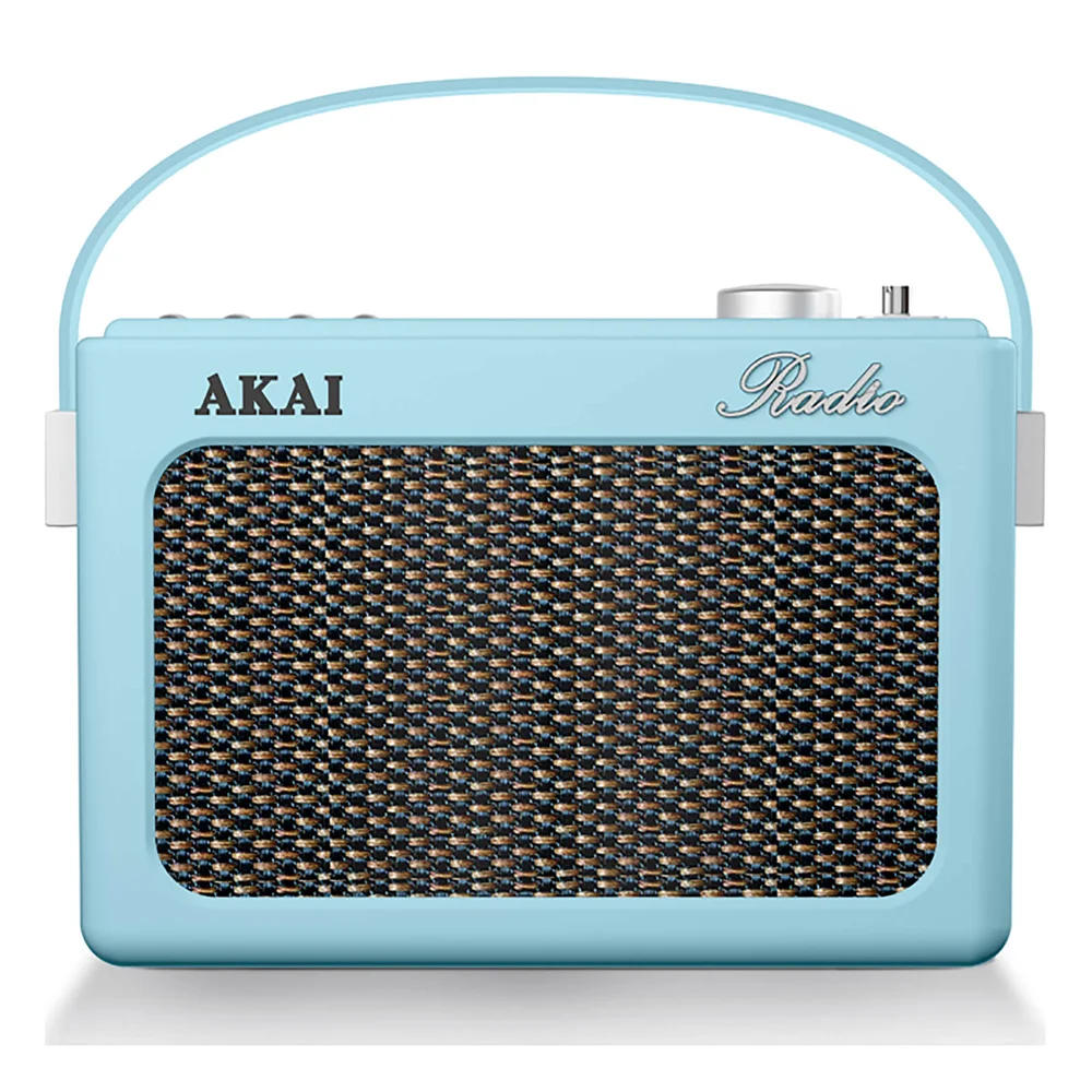 Radio DAB Sans Fil avec écran LCD Akai Retro Vintage -Bleu Image 1