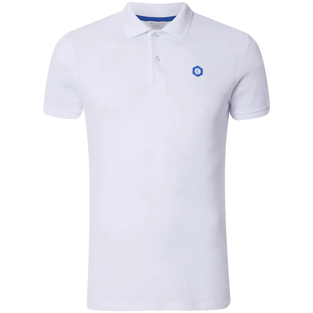 Polo Homme Core Booster Logo Jack & Jones - Blanc - S - Blanc Image 1