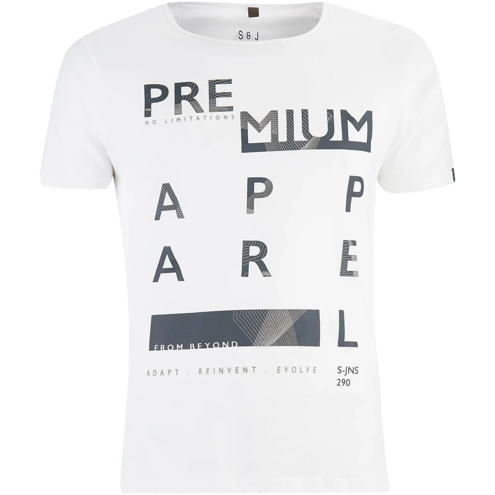 T-Shirt Homme Algebraic Smith & Jones -Blanc - S - Blanc Image 1
