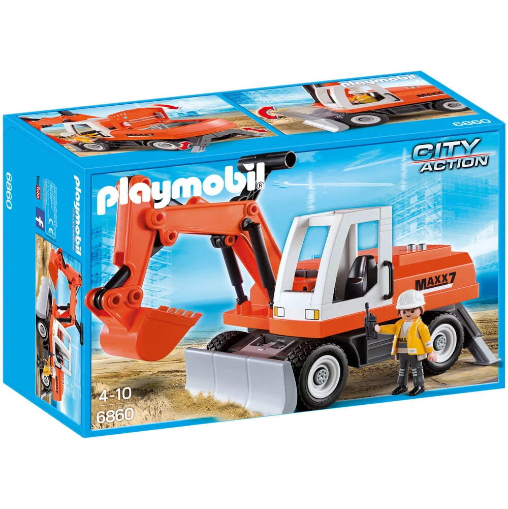 Tractopelle avec godet (6860) -Playmobil City Action Image 1