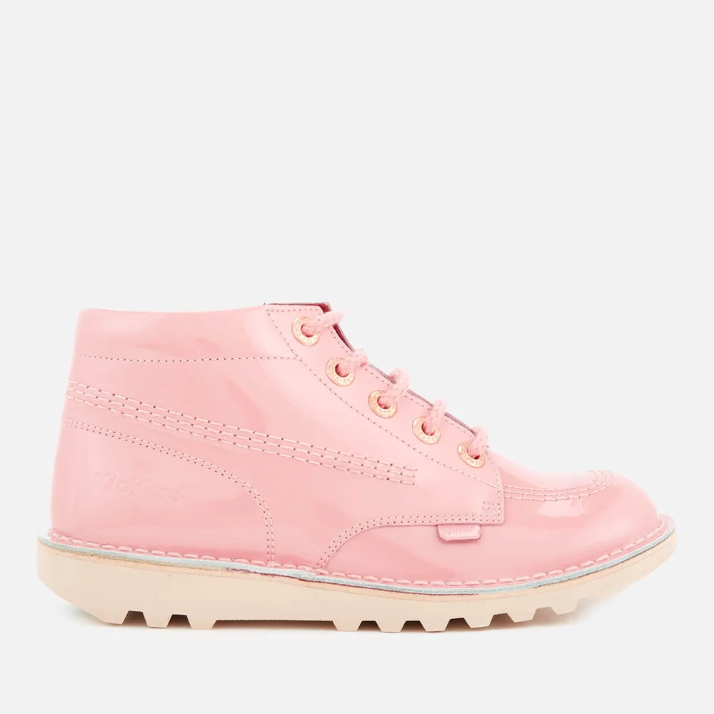 Chaussures Vernies Enfant Kick Hi Kickers - Rose Clair - UK 3 Youth/EU 36 Image 1
