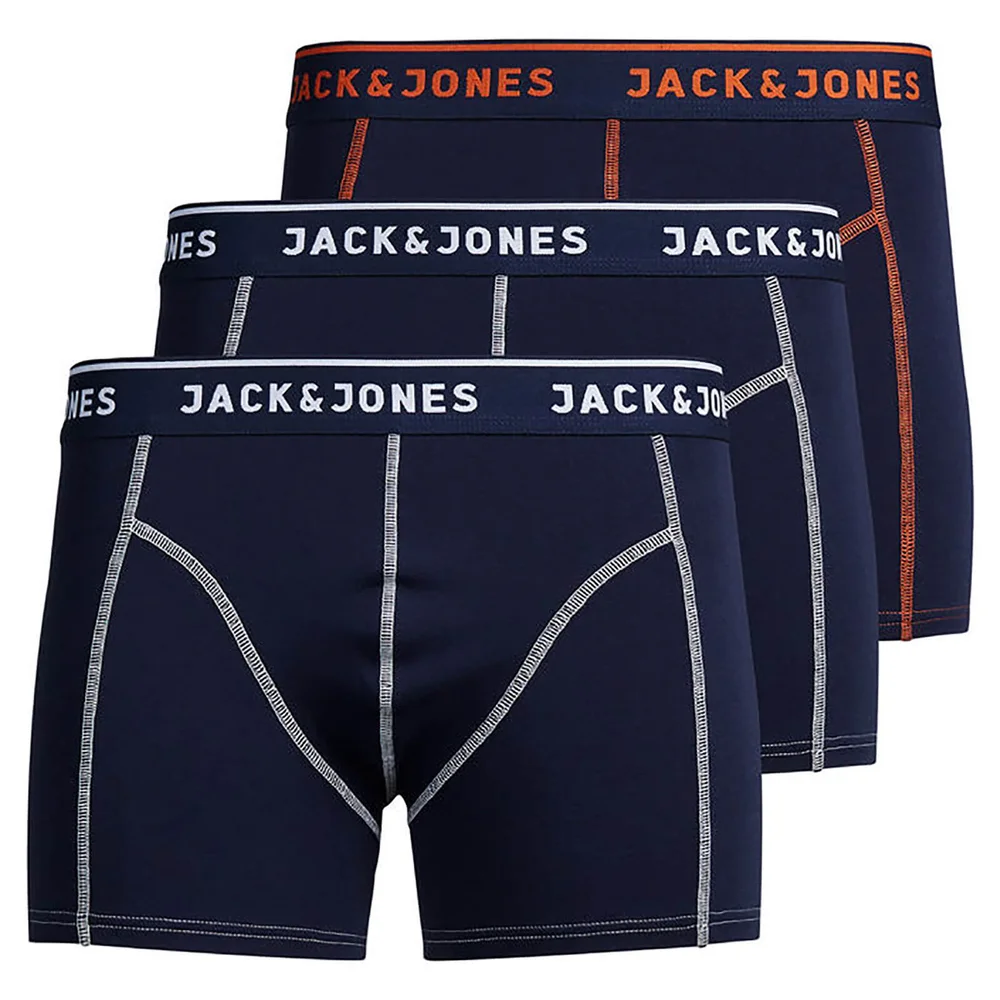 Lot de 3 Boxers Homme Matt Jack & Jones - Bleu Marine - S - Bleu Image 1