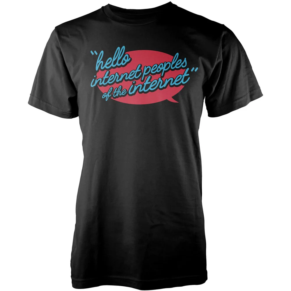 T-Shirt Homme Taurtis Hello Internet Peoples -Noir - S Image 1