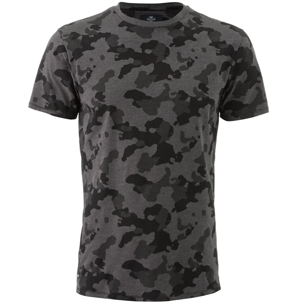 T-Shirt Homme Threadbare Felton Camo - Gris Charbon - S - Gris Image 1