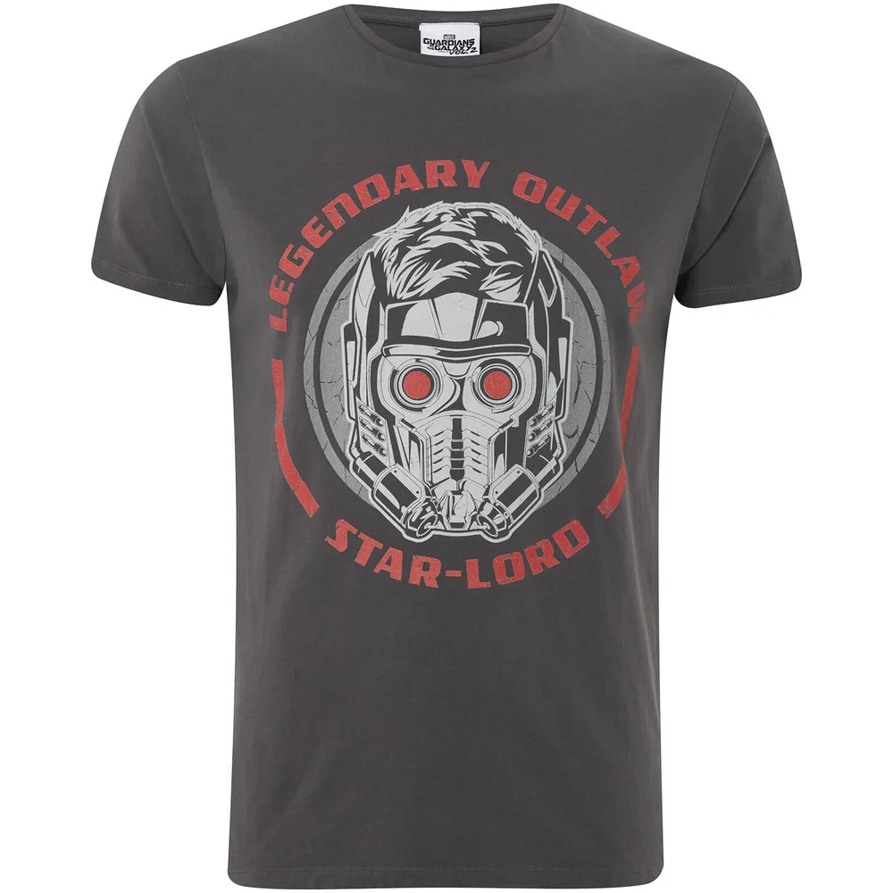 T-Shirt Homme Marvel Les Gardiens de la Galaxie Vol.2 Star Lord - Noir - S - Gris Image 1