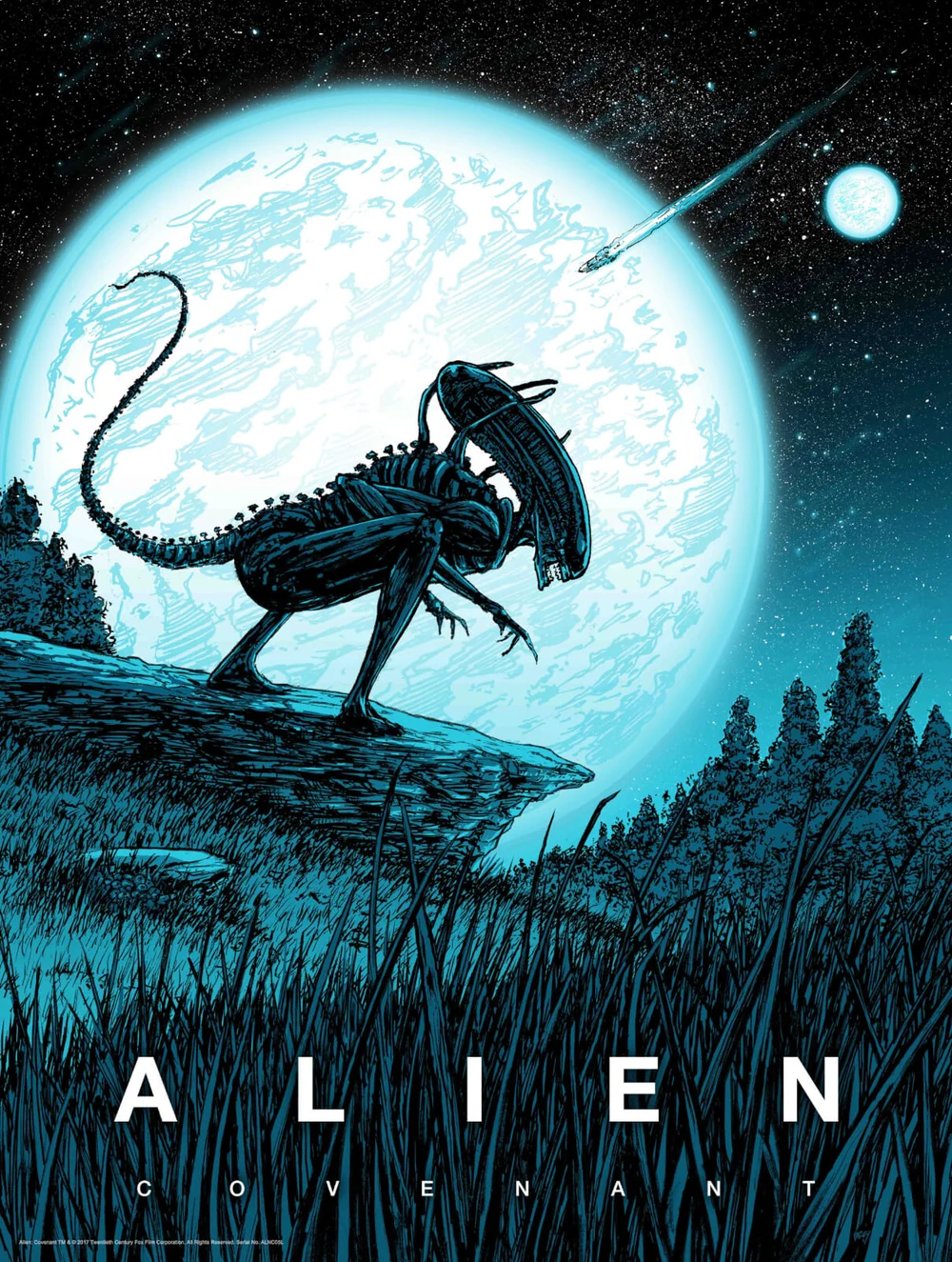 Affiche Phosphorescente Alien Covenant par Barry Blankenship - Édition Exclusive Limitée à Zavvi Image 1