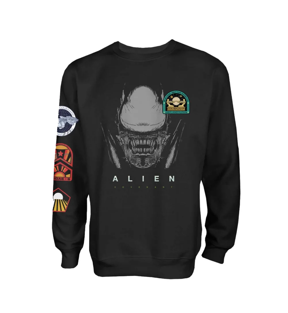 Alien Covenant Xenomorph Insignia Men's Black Sweatshirt - S - Noir Image 1