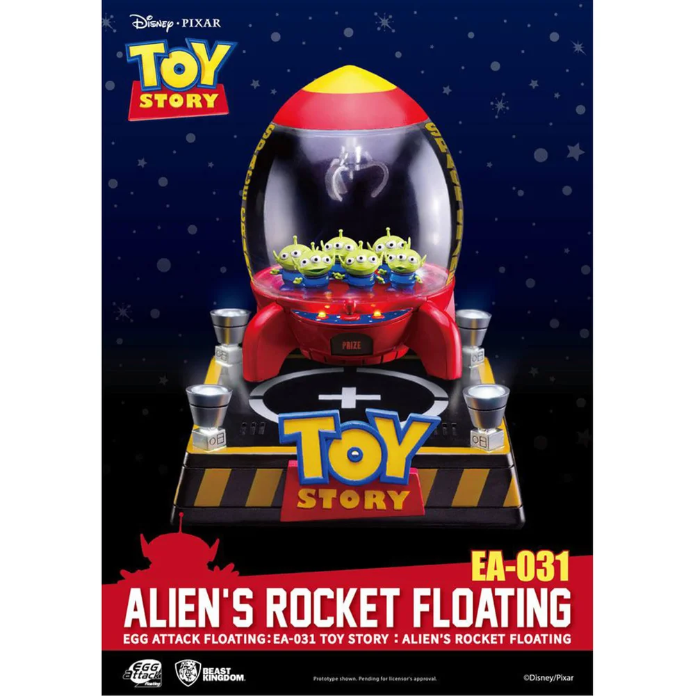 Figurine Aliens avec Fusée Flottante Lumineuse Egg Attack - Beast Kingdom Disney Toy Story 18 cm Image 1