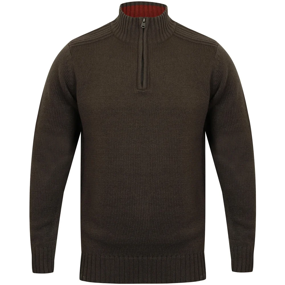 Pull Texturé Homme Fermeture Éclair Kensington - Gris Charbon - M - Gris Image 1