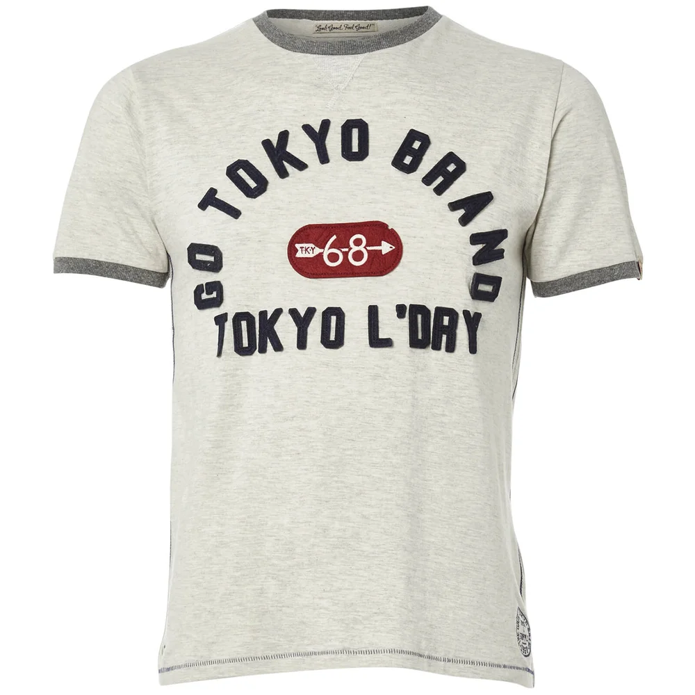 T-Shirt Homme Winterfield Jersey Tokyo Laundry - Blanc Cassé - S - Gris Image 1