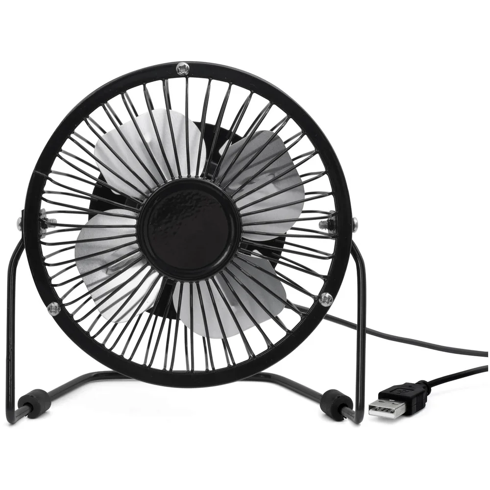 Ventilateur de Bureau en Métal USB - Noir Image 1