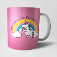 Tasse Licorne Arc-En-Ciel Et Gâteau