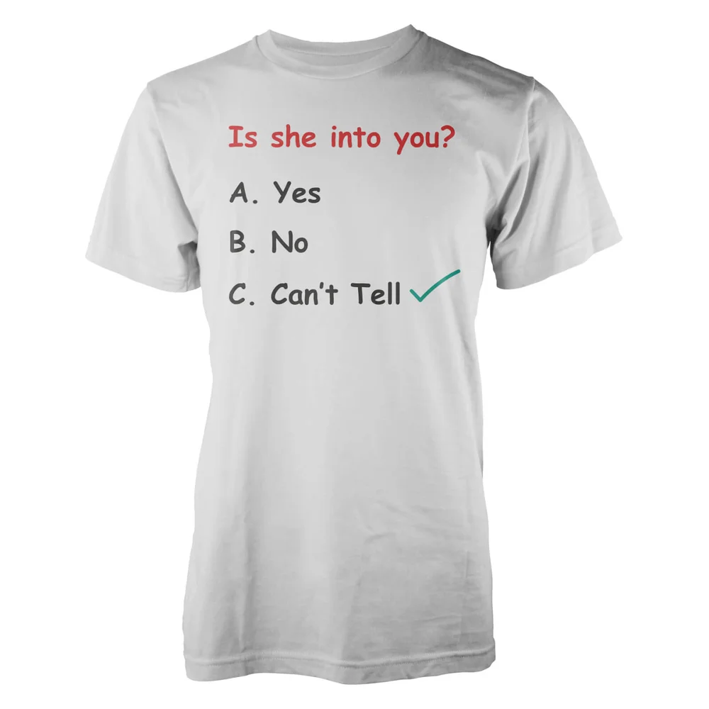 T-Shirt Is She Into You ? Casually Explained -Blanc - YL - Blanc Image 1