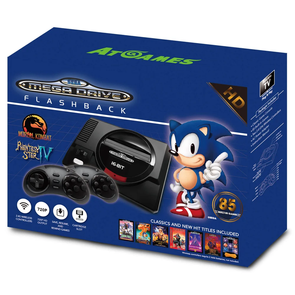 SEGA Méga Drive Mini HD avec Manettes Sans Fil Image 1