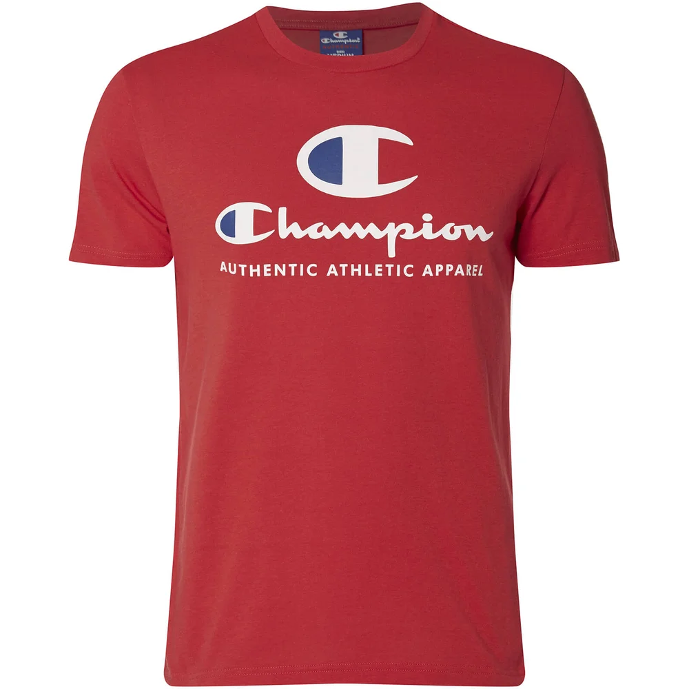T-Shirt Homme Grand Logo Champion - Rouge - S - Rouge Image 1