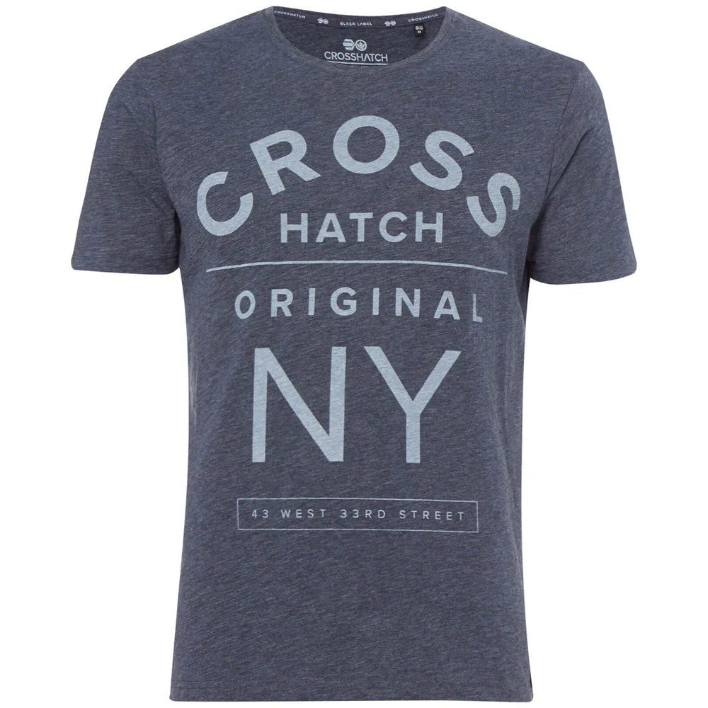 T-Shirt Homme Laramie Crosshatch - Bleu Marine - S - Navy Image 1