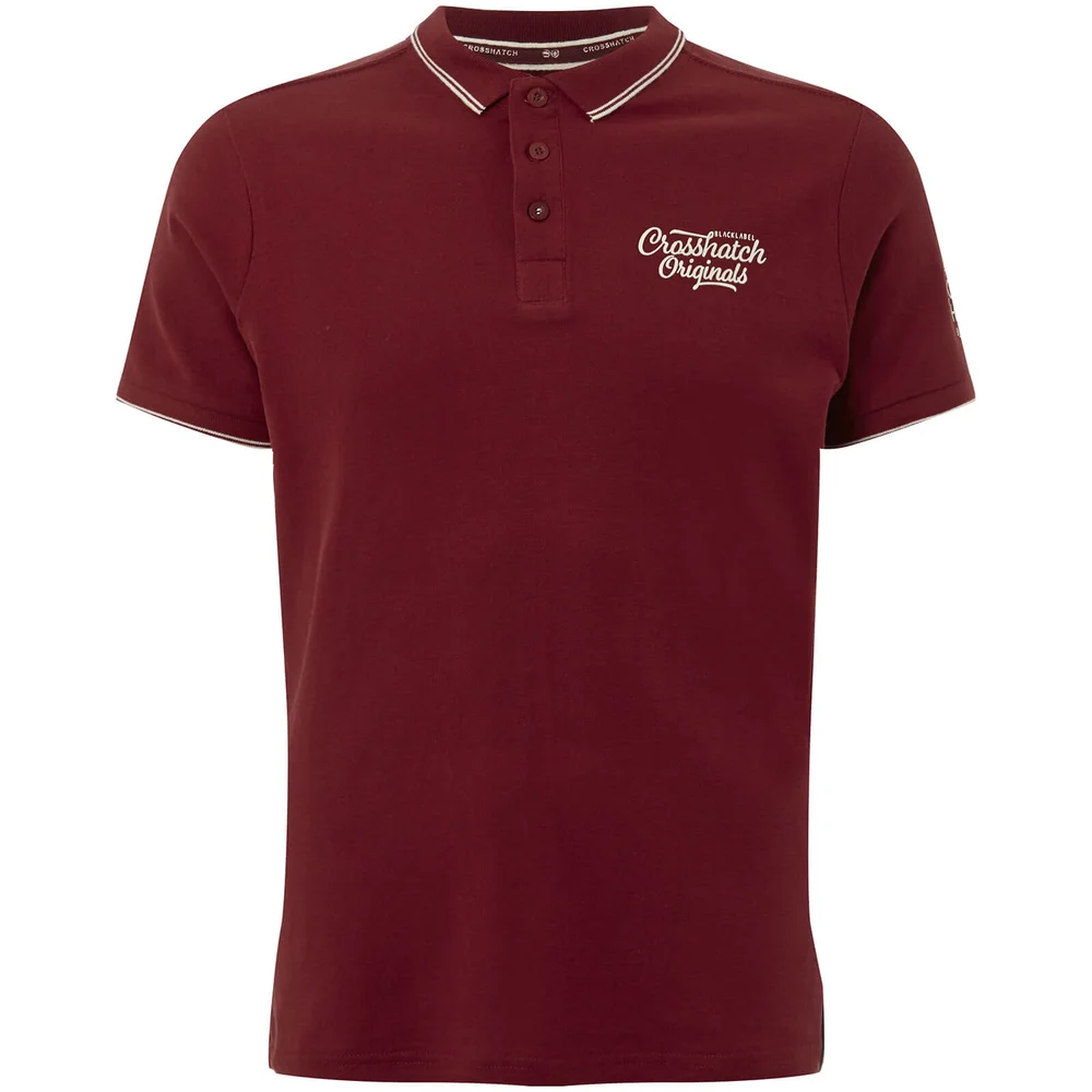 Polo Homme Morristown Crosshatch - Rouge - S - Rouge Image 1