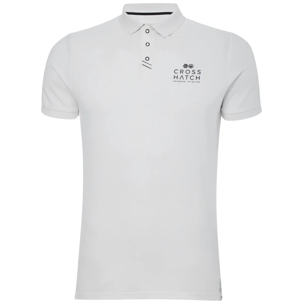 Polo Homme Princeton Crosshatch - Blanc - S - Blanc Image 1