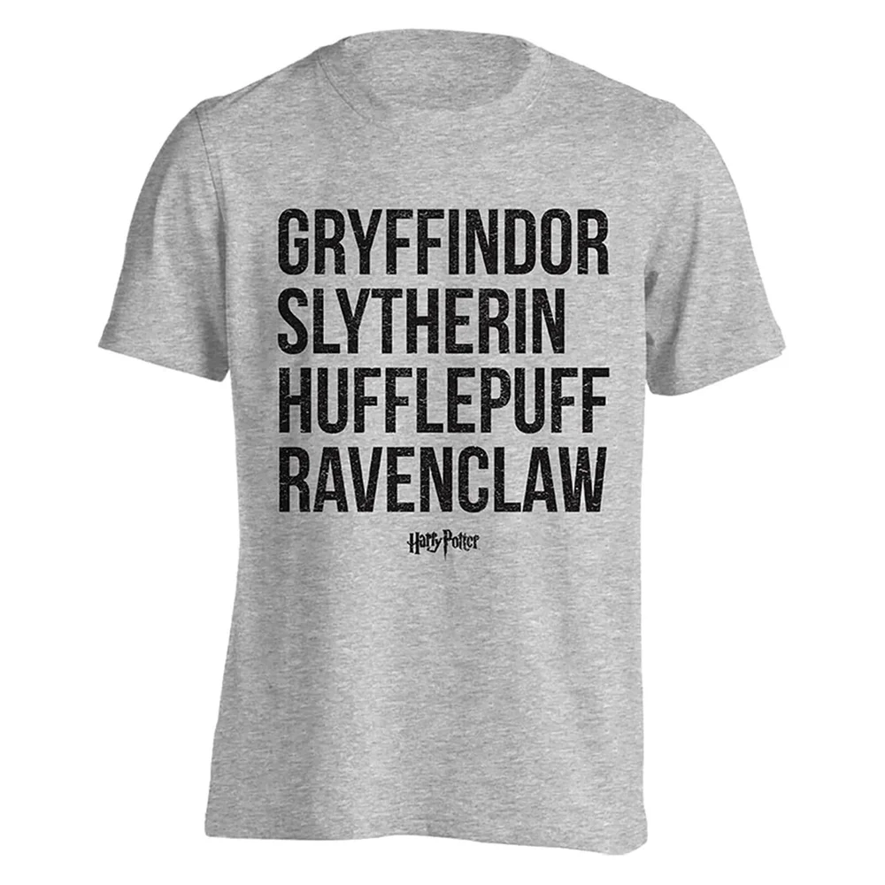 T-Shirt Homme Maisons de Poudlard Harry Potter - Gris Clair Chiné - S - Gris Image 1