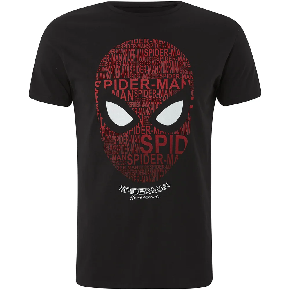 T-Shirt Homme Spider-Man Tête Marvel - Noir - S - Noir Image 1