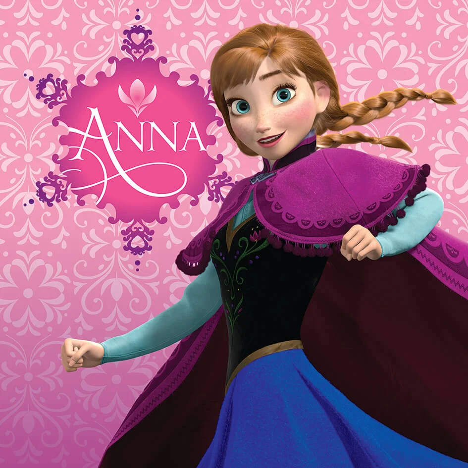 Affiche sur Toile la Reine des Neige Disney Anna - Rose 30 cm x 30 cm Image 1