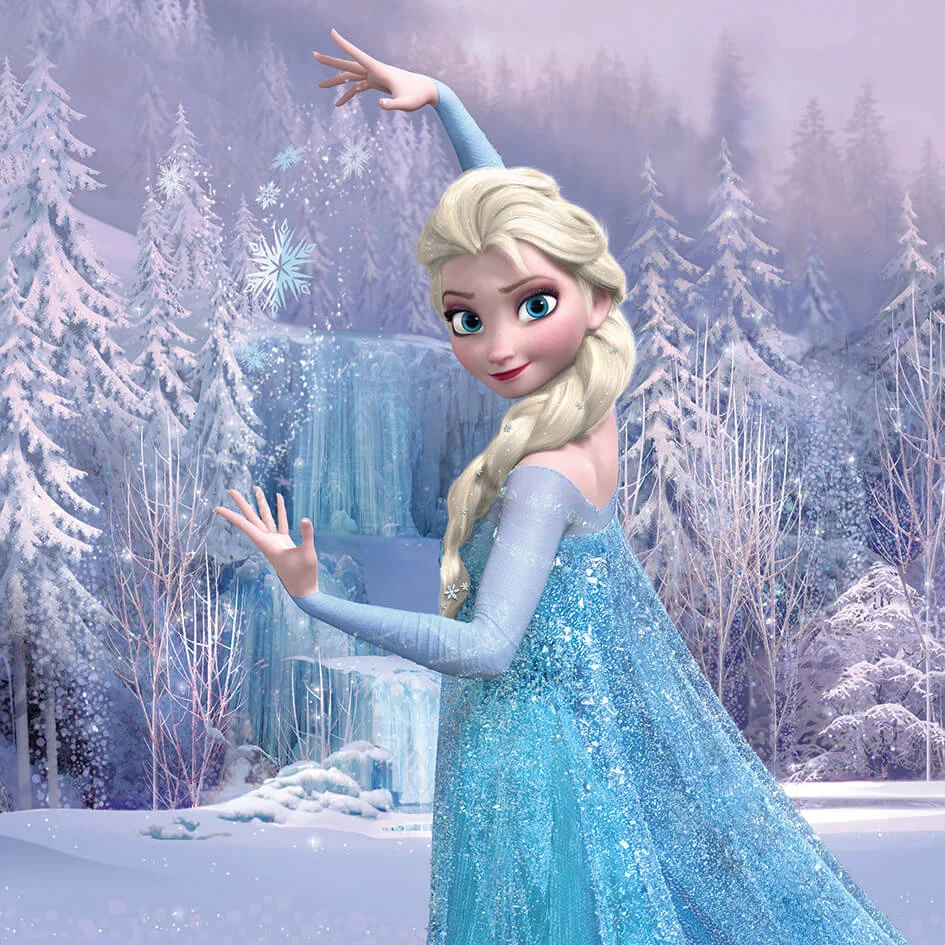 Affiche sur Toile la Reine des Neige Disney Elsa - Forêt 30 cm x 30 cm Image 1
