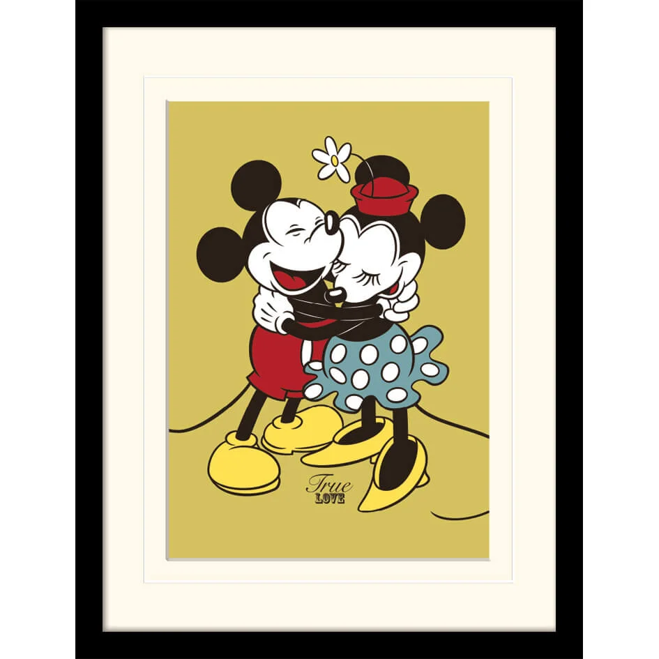Impression Encadrée Mickey et Minnie Mouse Amour Toujours - 30 cm x 40 cm Image 1