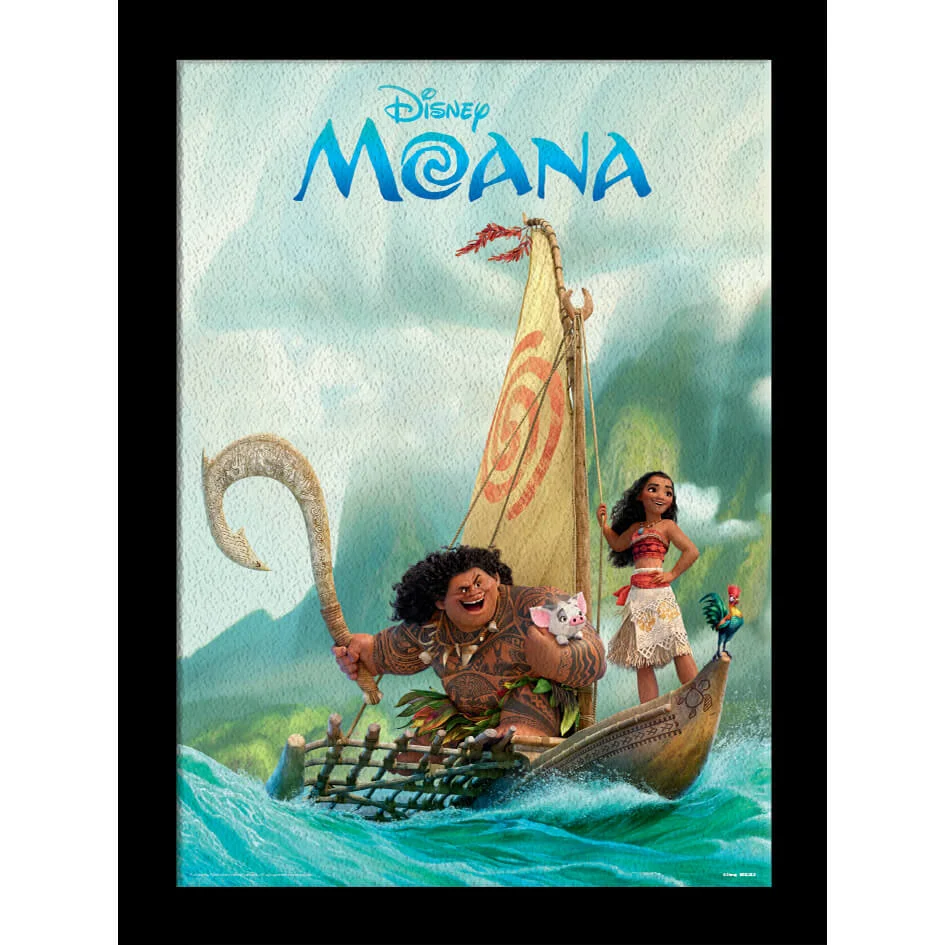 Affiche Encadrée Disney Vaiana : La Légende du bout du monde Bateau 30 x 40cm Image 1