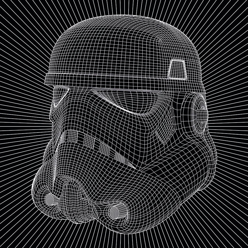 Affiche sur Toile Star Wars Stormtrooper Wire - 40 x 40cm Image 1