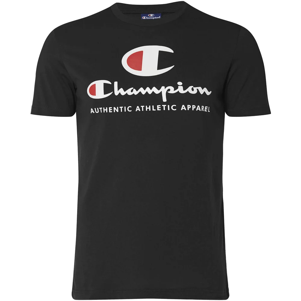 T-Shirt Homme Grand Logo Champion - Noir - S - Noir Image 1