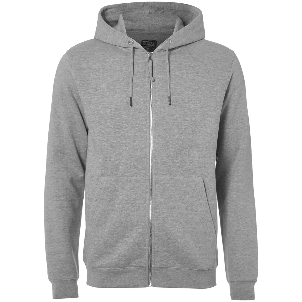 Sweat à Capuche Homme Fermeture Éclair D-Struct - Gris Chiné - L Image 1