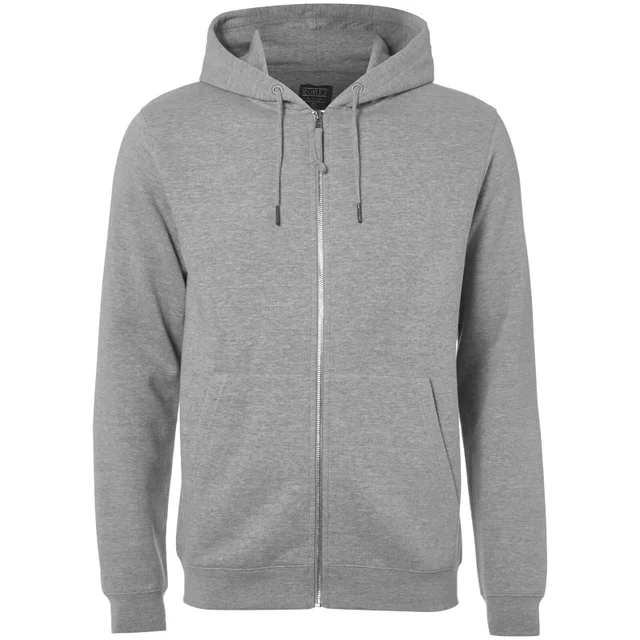 Sweat à Capuche Homme Fermeture Éclair D-Struct - Gris Chiné