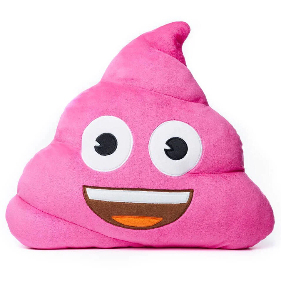 Coussin Emoji Caca - Rose Image 1