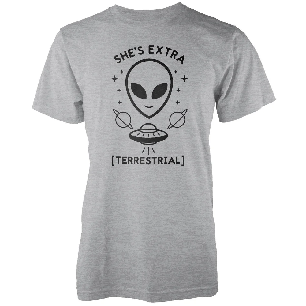 T-Shirt Homme She's Extra Terrestrial - Gris - S - Gris Image 1