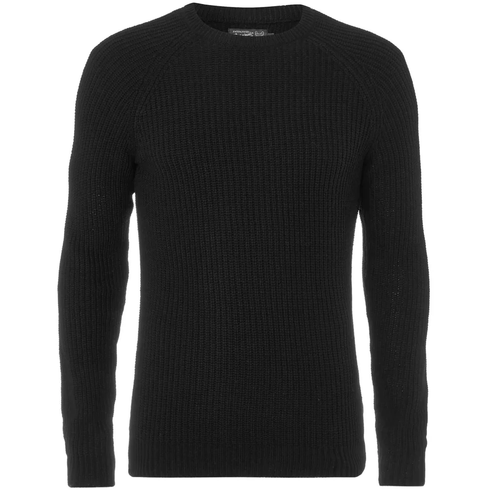 Pull Homme Originals Panel Rib Raglan Jack & Jones - Noir - S - Noir Image 1