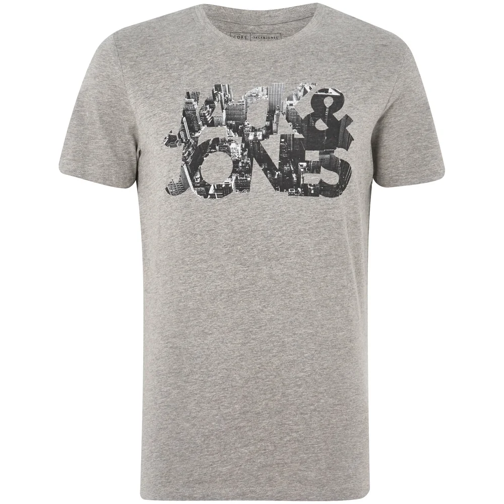T-Shirt Homme Core Scallop Jack & Jones - Gris Clair Chiné - S - Gris Image 1
