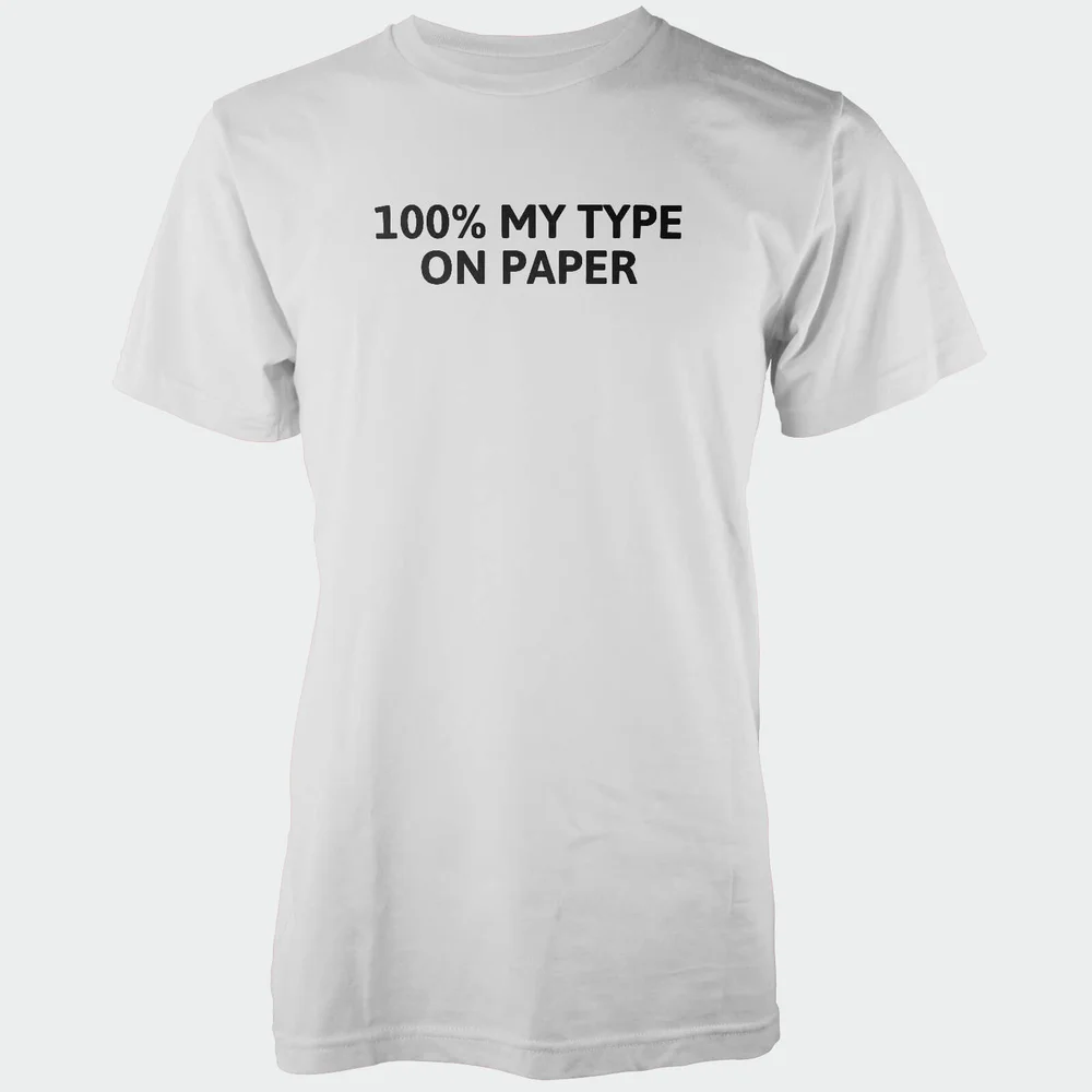 T-Shirt Homme 100% My Type On Paper - Blanc - S - Blanc Image 1