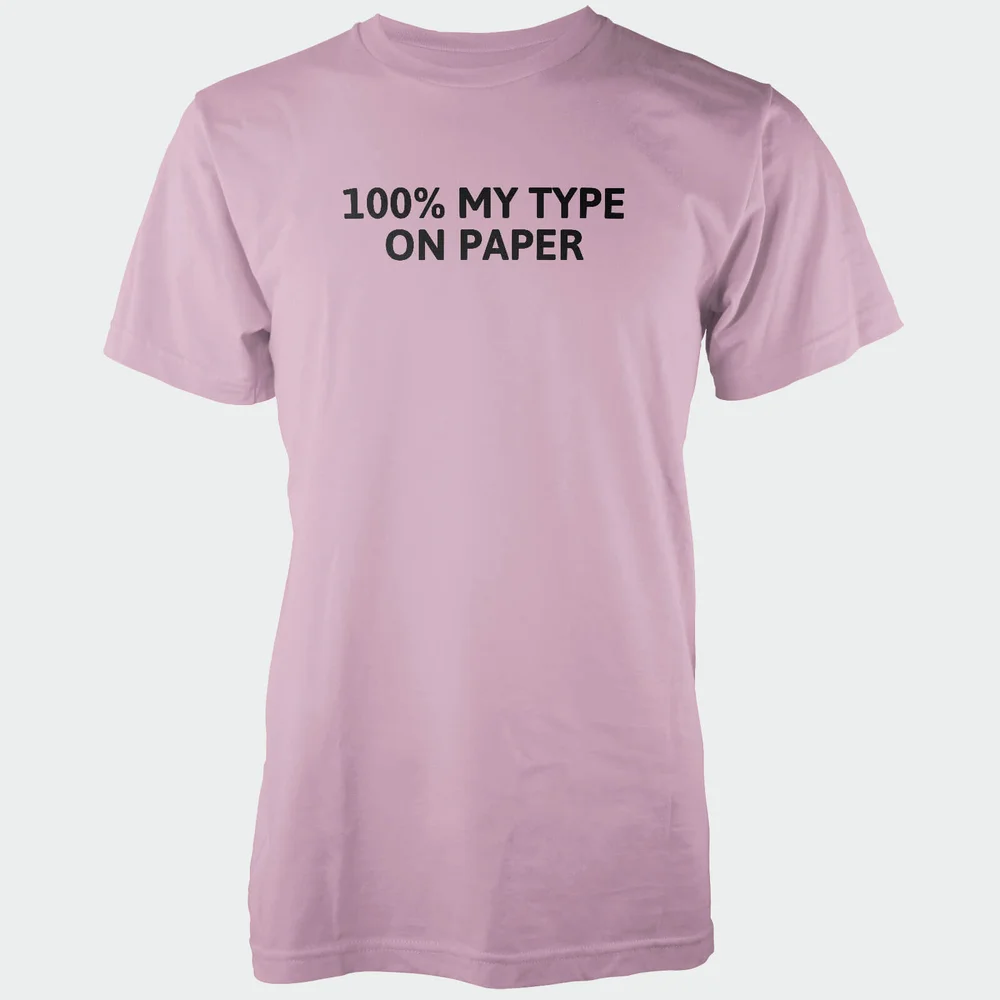 T-Shirt Homme 100% My Type On Paper - Rose - S - Rose Image 1