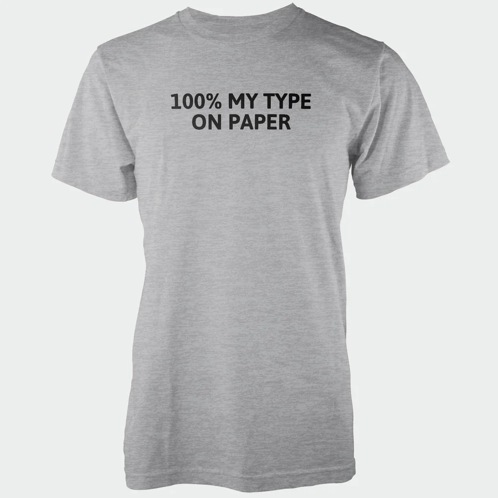 T-Shirt Homme 100% My Type On Paper - Gris - S - Gris Image 1