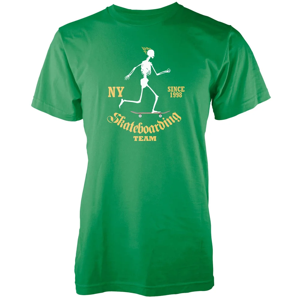 T-Shirt Homme Ay Ese Skate! - Bleu Marine - S - Vert Citron Image 1