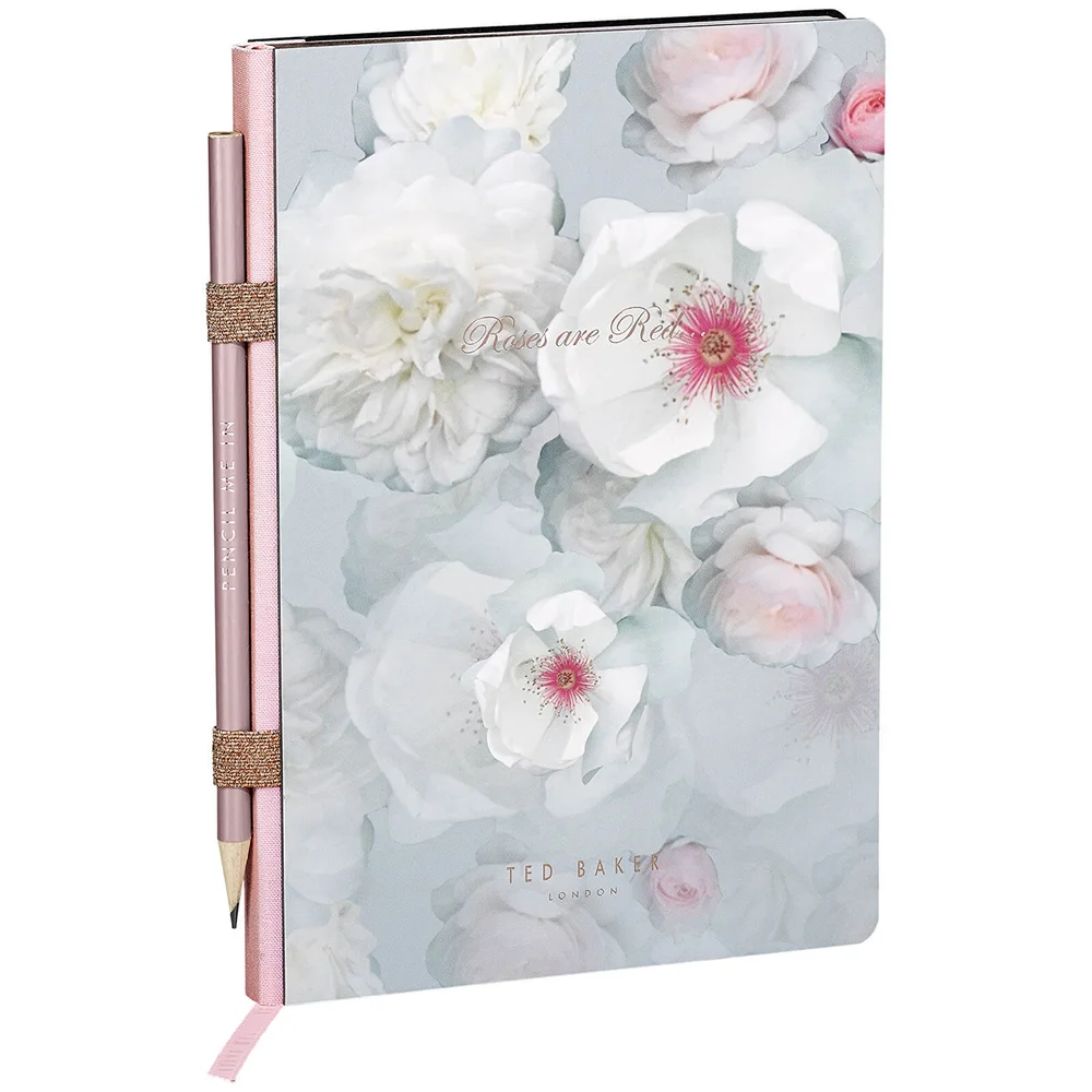 Carnet et Crayon Ted Baker A5 - Fleurs Image 1