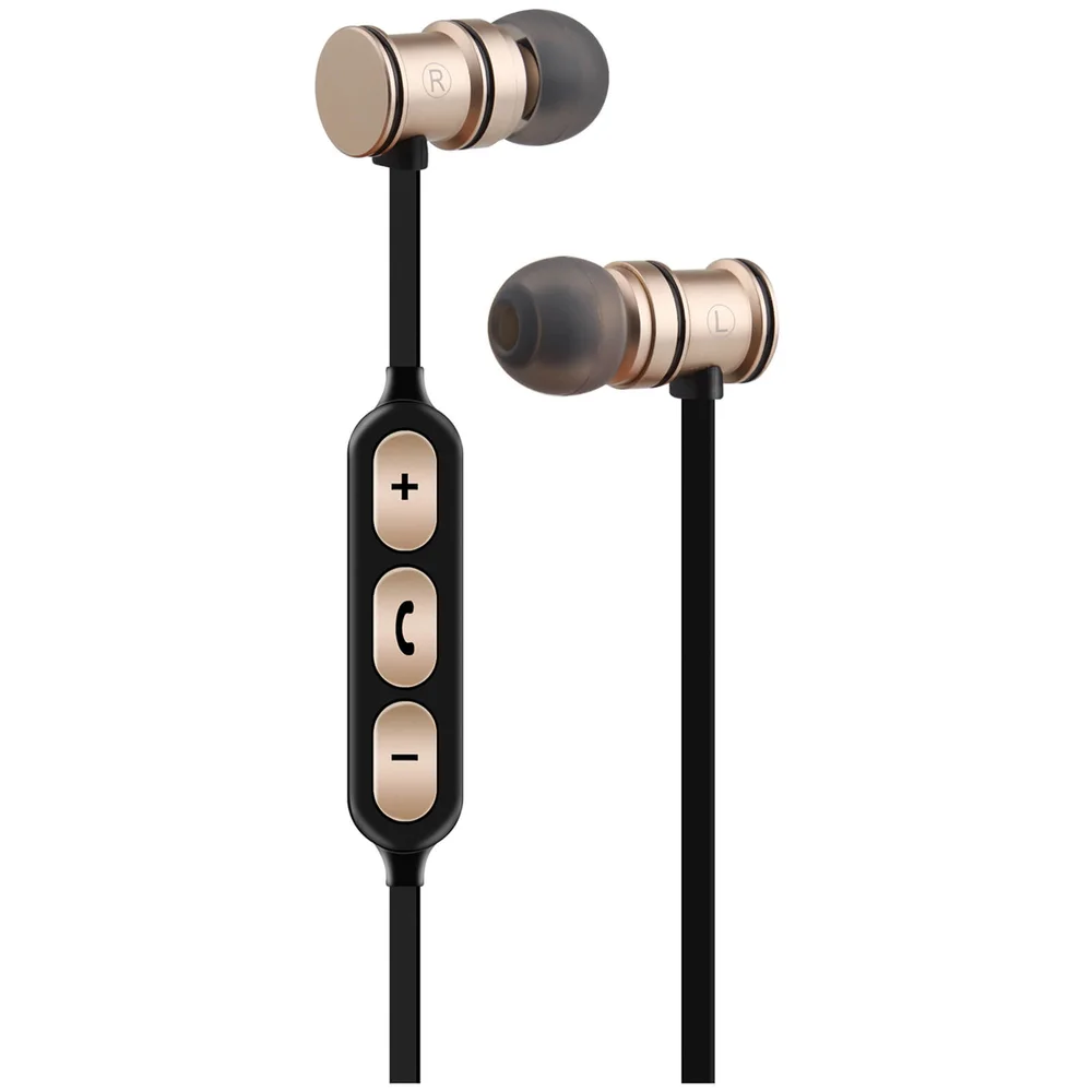 Écouteurs Bluetooth AV: Link Métalliques et Aimantés avec Technologie Anti Nœuds - Or Image 1