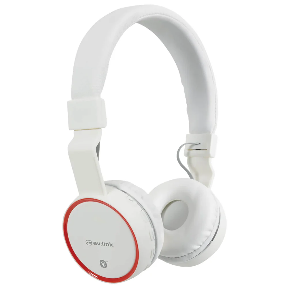 Casque Bluetooth Sans Fil (Avec Radio FM Intégrée) AV: Link - Blanc Image 1