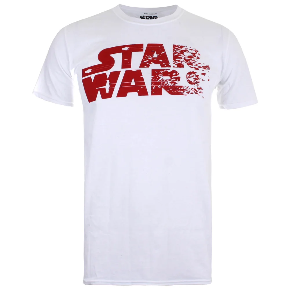 T-Shirt Homme Star Wars Texte Rebelle Les Derniers Jedi - Blanc - S - Blanc Image 1