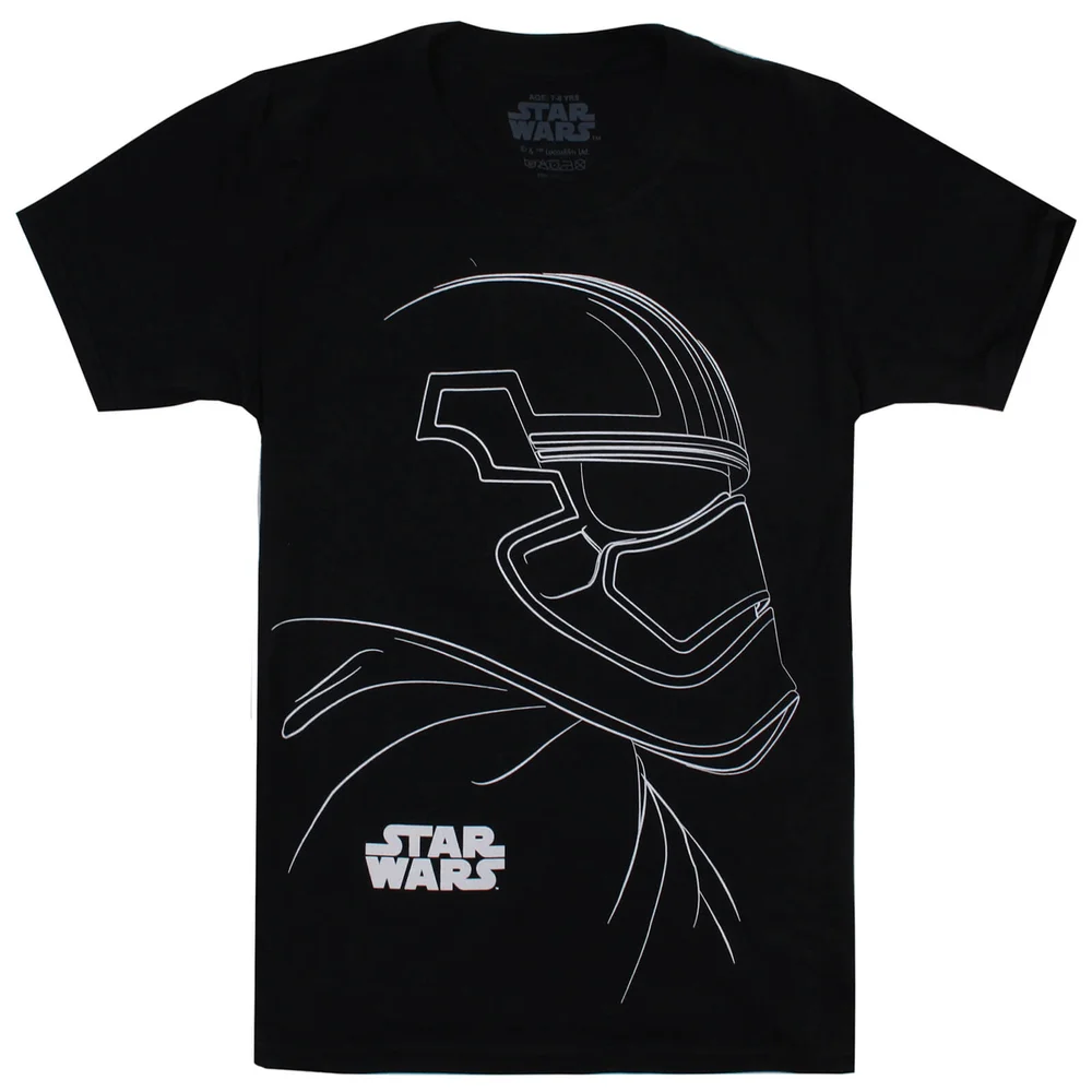 T-Shirt Enfant Star Wars Trooper Outline Les Derniers Jedi - Noir - 7-8 ans - Noir Image 1