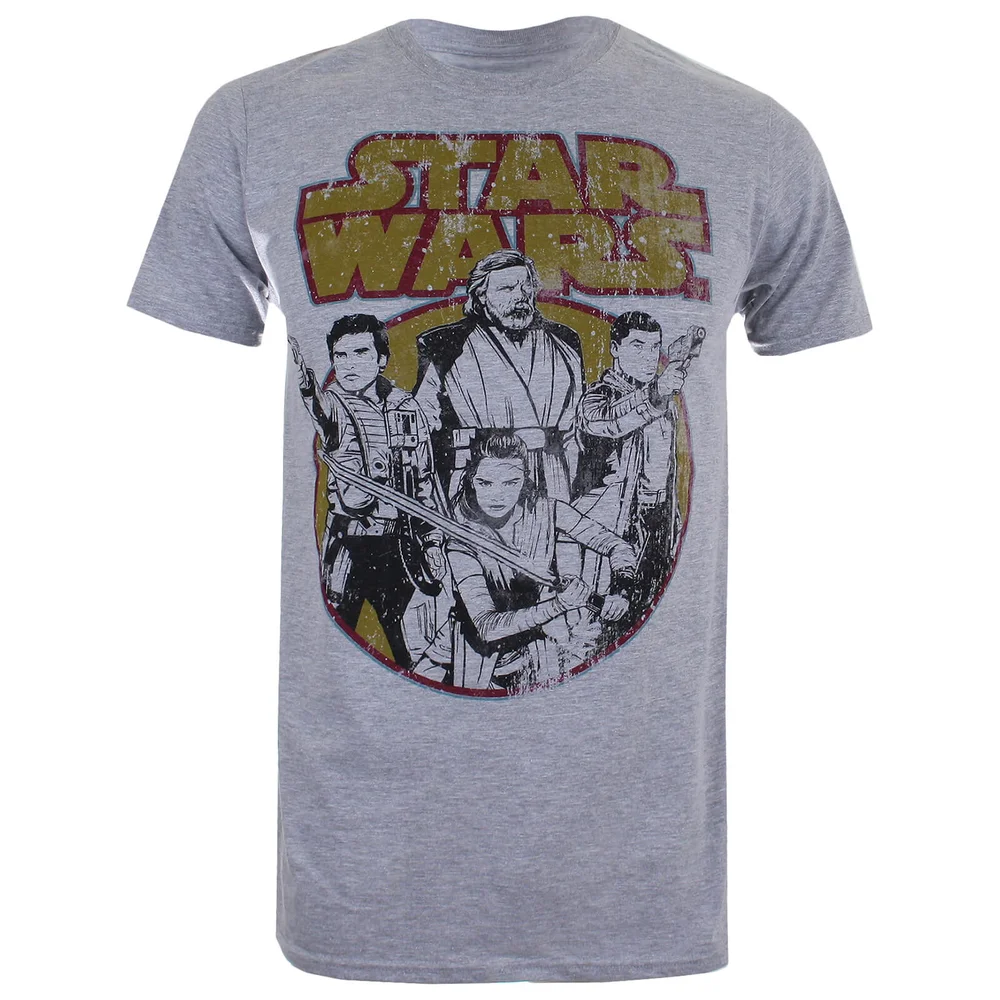 T-Shirt Homme Star Wars Groupe Rebelle Les Derniers Jedi - Gris Clair Chiné - S - Gris Image 1