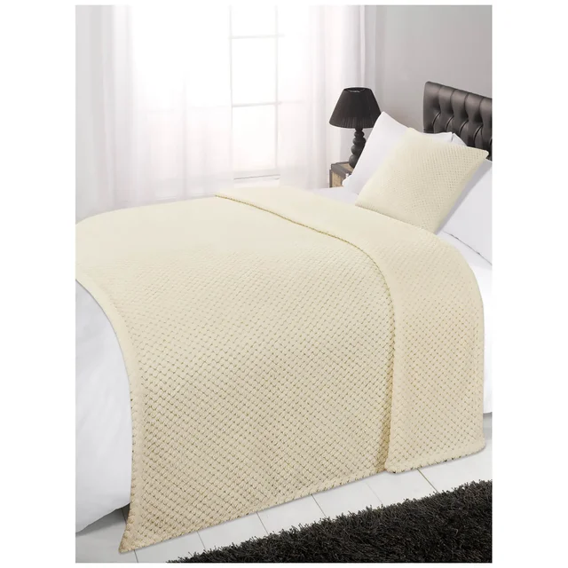 Plaid Gaufré Dreamscene - Crème