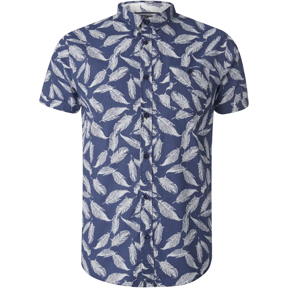 Chemise à Manches Courtes Homme Antonio Plumes Brave Soul - Bleu Marine - S Image 1