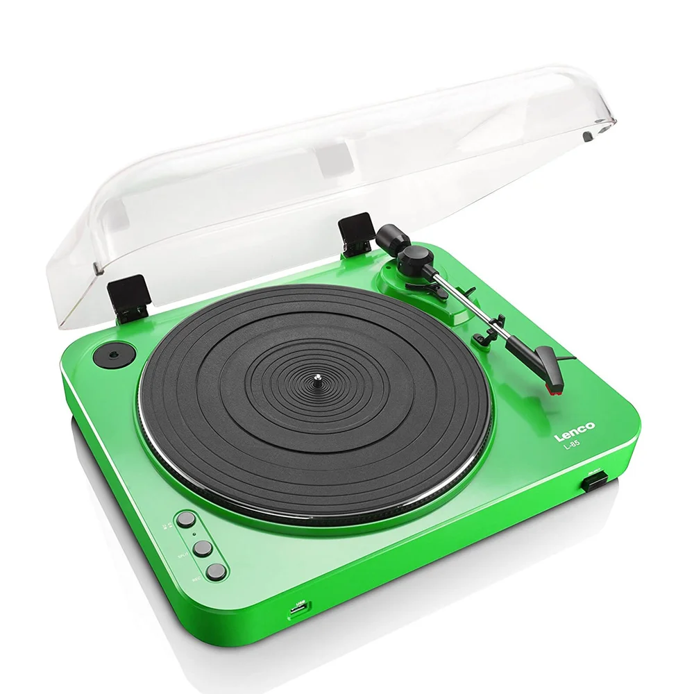 Tourne-Disque USB Lenco L-85 avec Enregistrement Direct - Vert Image 1